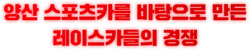 양산 스포츠카를 바탕으로 만든 레이스카들의 경쟁